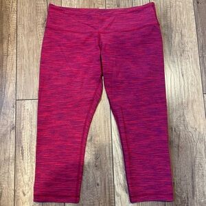 Lululemon Athletica Wunder Under Crop II Red Leggings